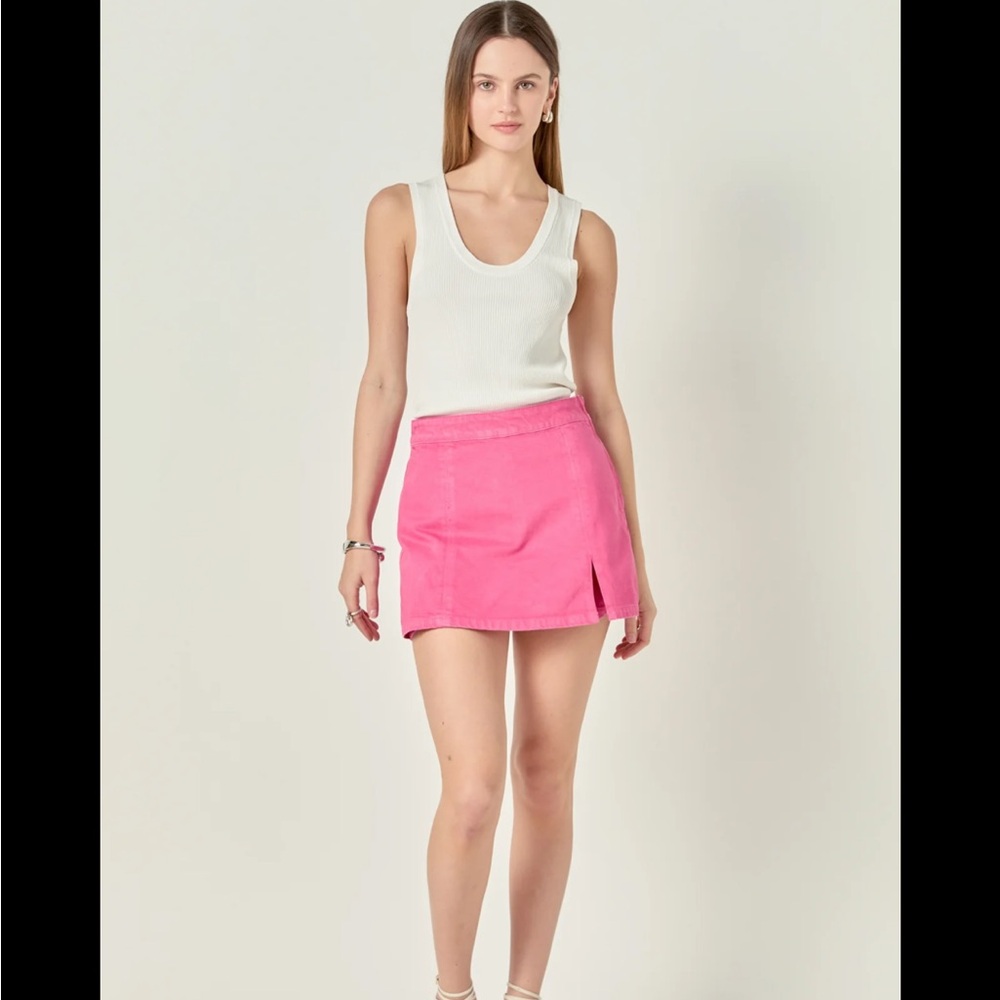 English Factory denim skort pink